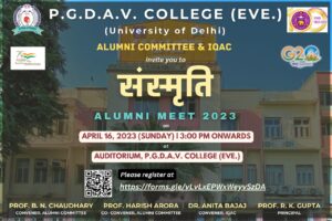 ALUMNI MEET-2023 - PGDAV College (Evening)